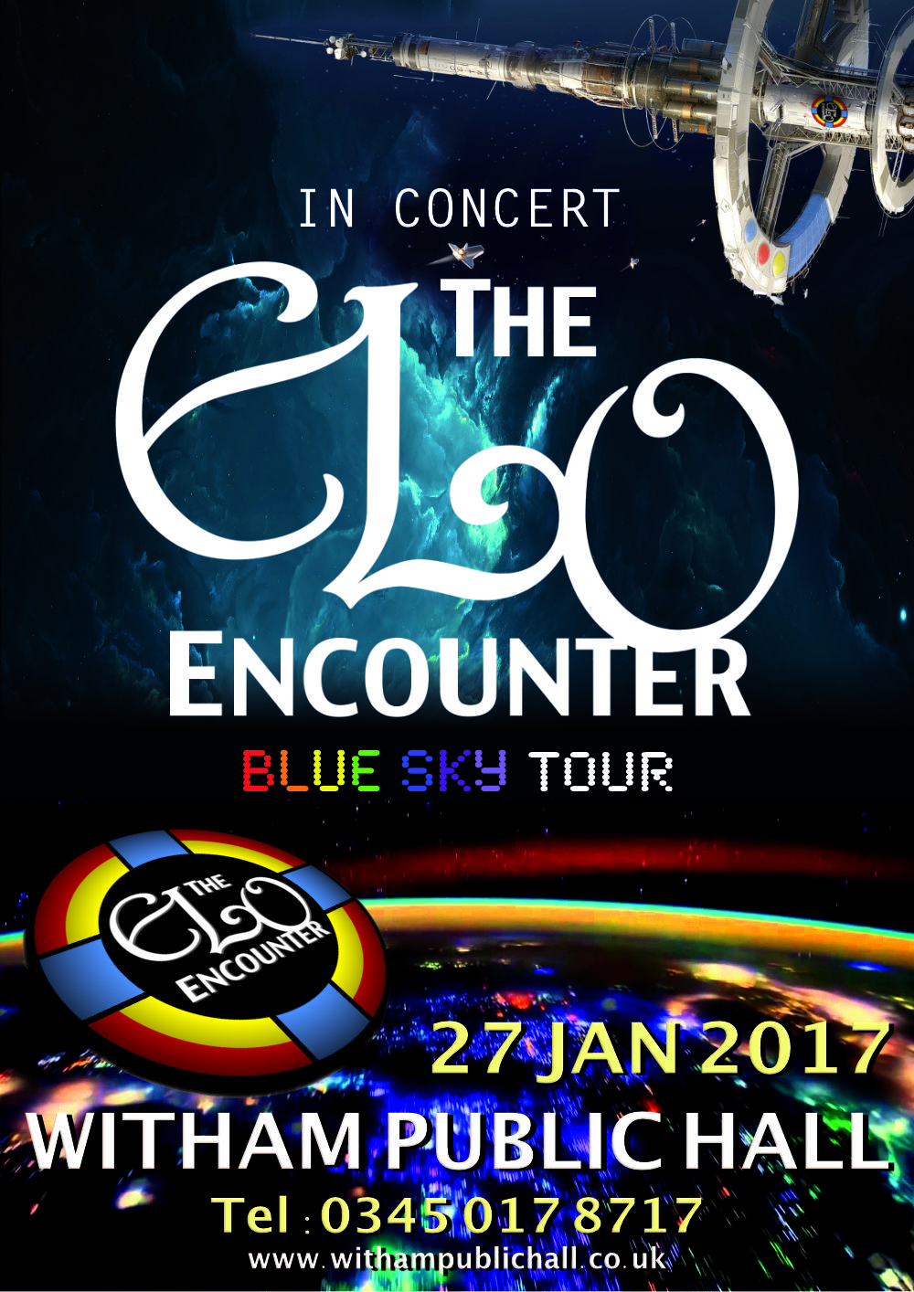 Witham Public Hall - ELO Encounter Tribute Poster
