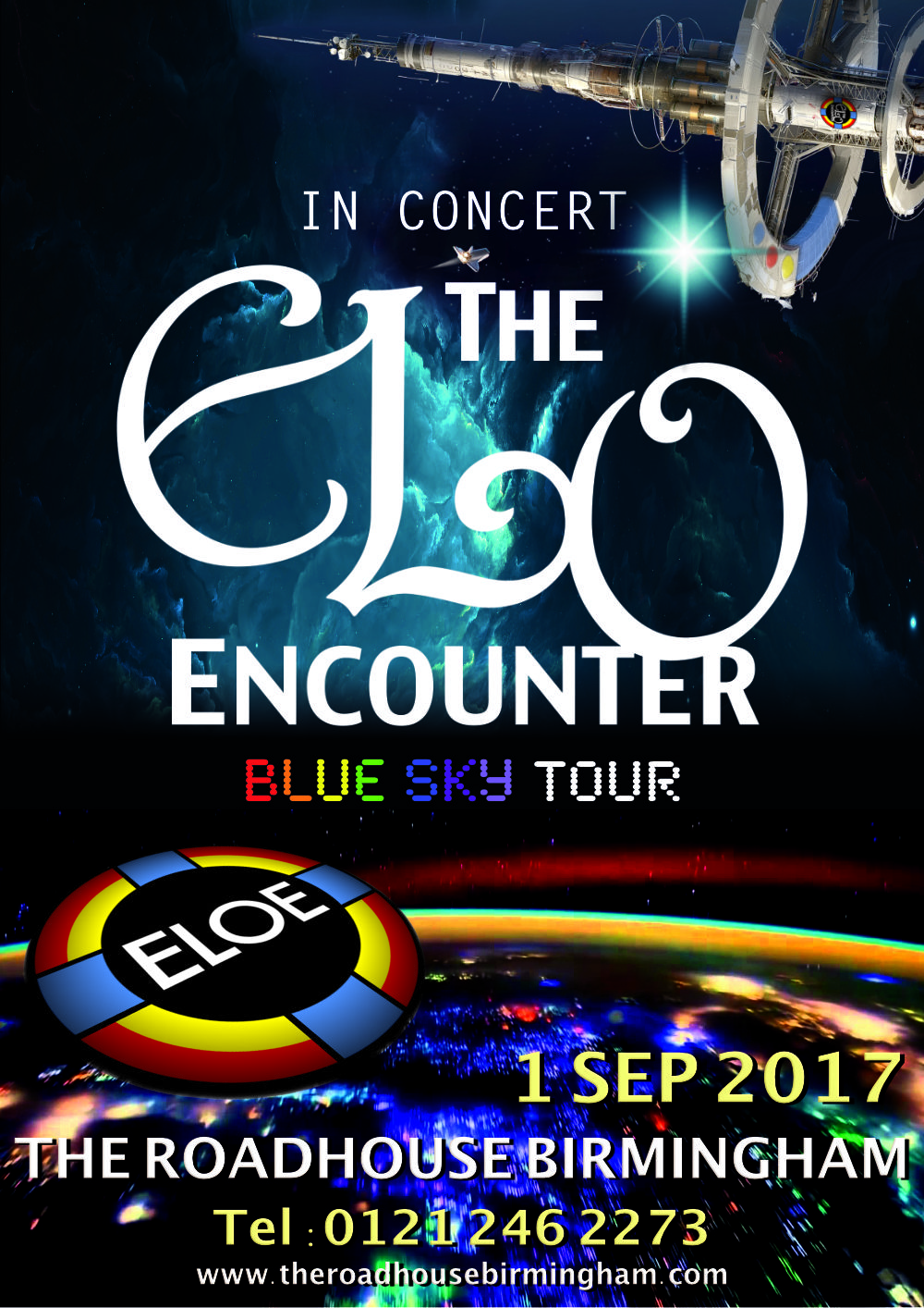 The Roadhouse Birmingham 1 Sep 2017 - ELO Encounter Poster
